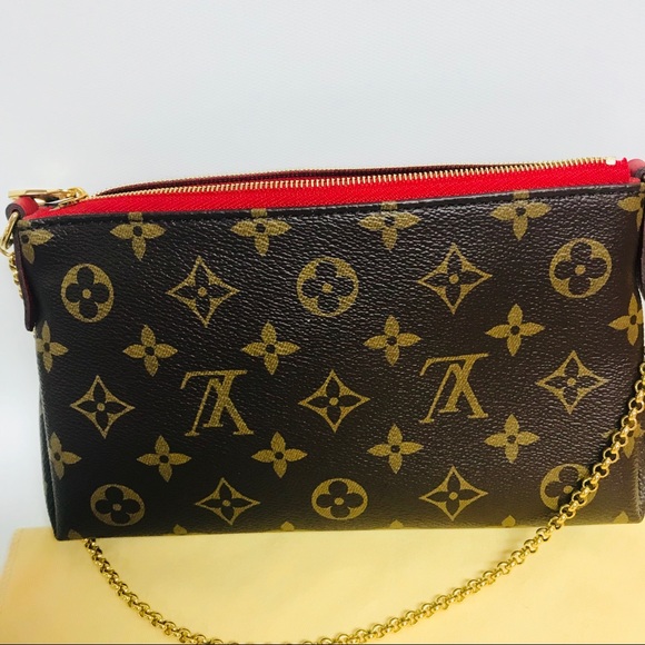 Louis Vuitton Pallas Clutch MNG Cerise Handbag New - Picture 7 of 8